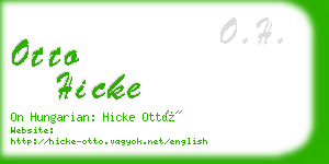 otto hicke business card
